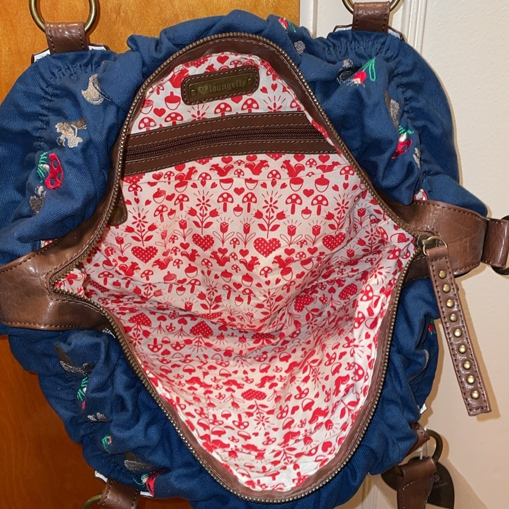 LOUNGEFLY Purse Gnome Themed with Leather Trim - Picture 6 of 8